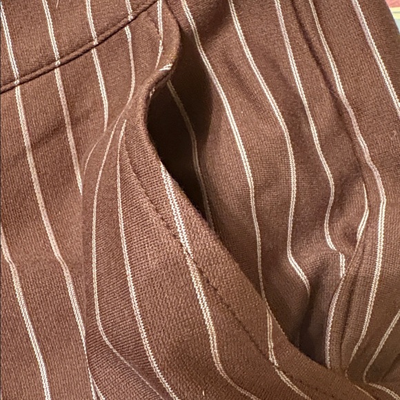 N by NAKED WARDROBE BROWN PINSTRIPE PANTS- size medium - Picture 7 of 7